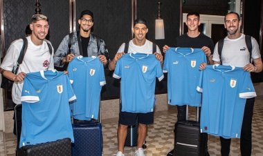 بالفيديو.. سواريز ورفاقه يصلون أبوظبي قبل التوجه للدوحة