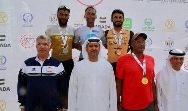 نجم فريق تورك للدراجات سعيد مروان وصيف الدوري المحلي في خورفكان