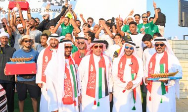 تتويج الفائزين في سباق عيد الاتحاد لقوارب التجديف التراثية 40 قدماً